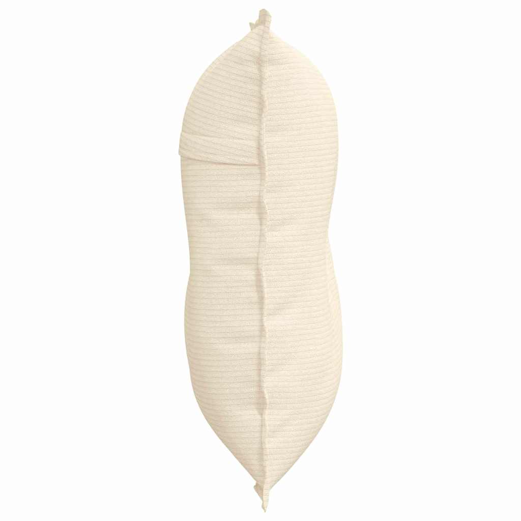 Cuscino per Schiena Crema 80 x 50 cm Tessuto in Cords