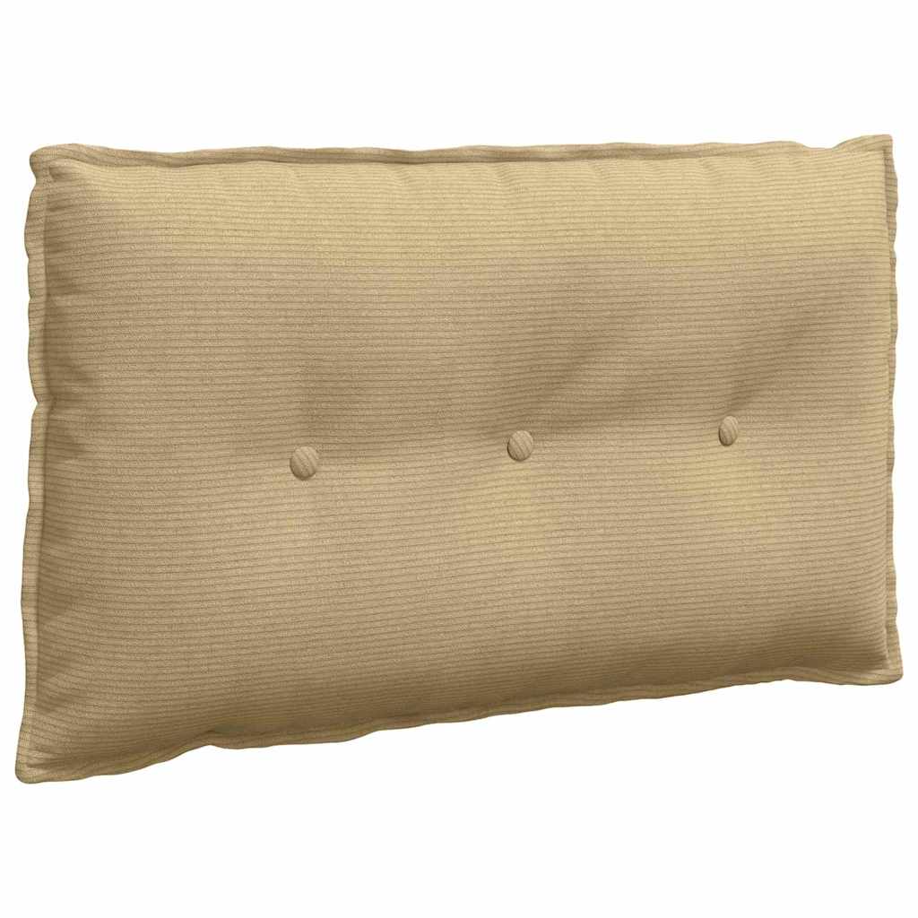 Cuscino per Schiena Grigio Verde 80 x 50 cm Tessuto in Cords