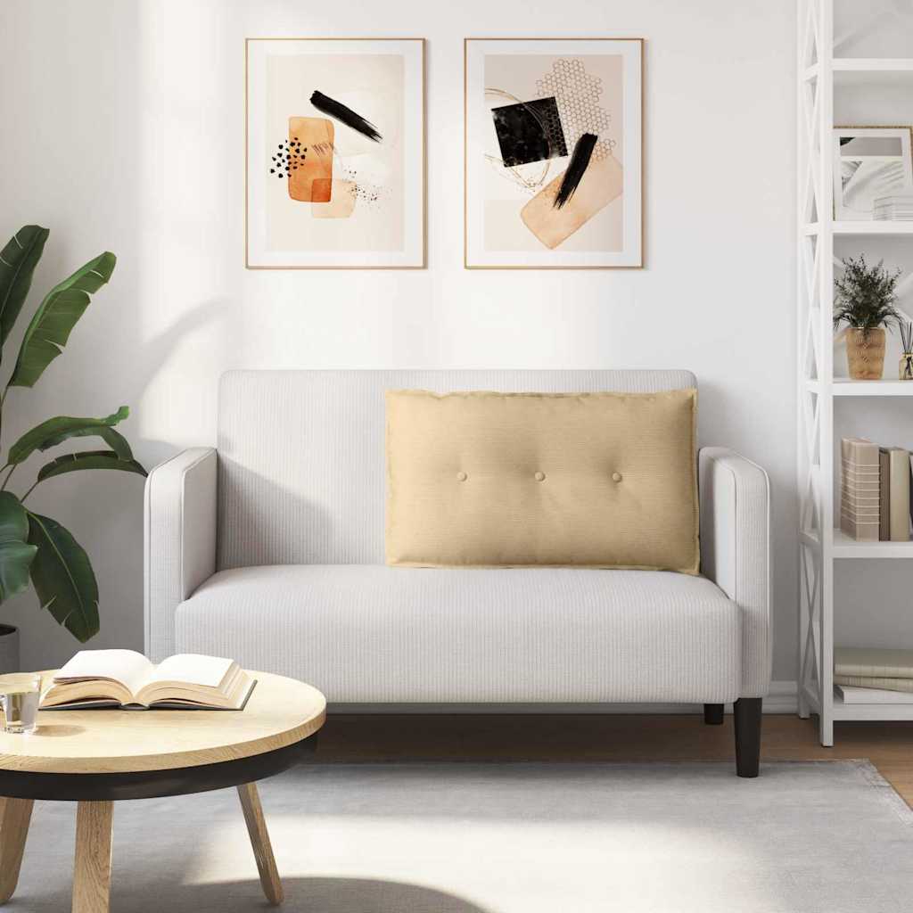 Cuscino per Schiena Grigio Verde 80 x 50 cm Tessuto in Cords