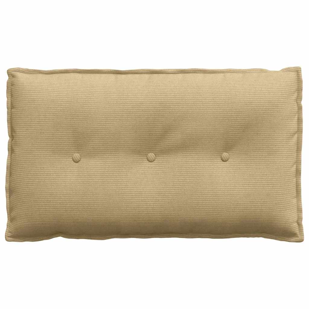 Cuscino per Schiena Grigio Verde 80 x 50 cm Tessuto in Cords