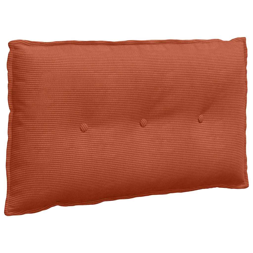 Cuscino per Schiena Rosso Arancio 80 x 50 cm Tessuto in Cords