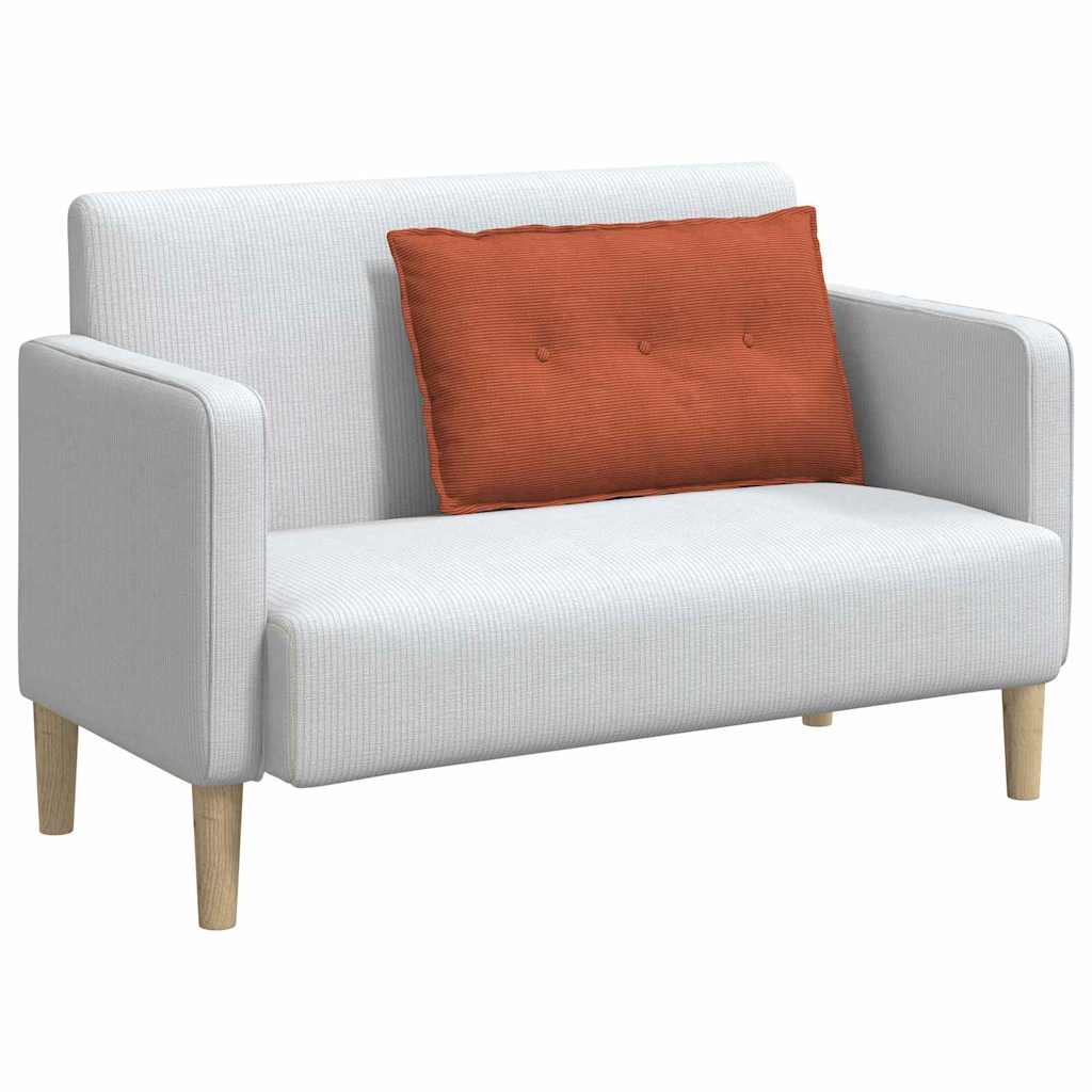 Cuscino per Schiena Rosso Arancio 80 x 50 cm Tessuto in Cords