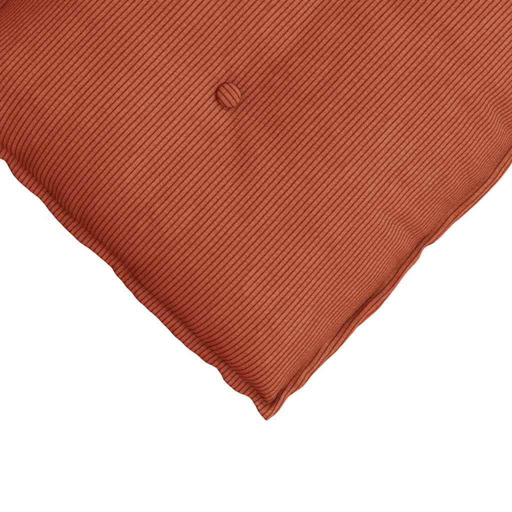 Cuscino per Schiena Rosso Arancio 80 x 50 cm Tessuto in Cords
