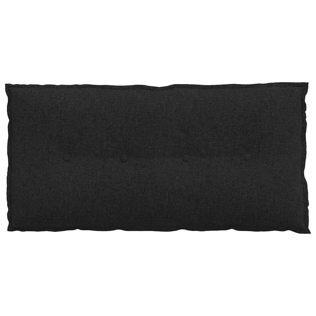 Cuscino per Schiena Nero 100 x 19 x 50 cm Tessuto