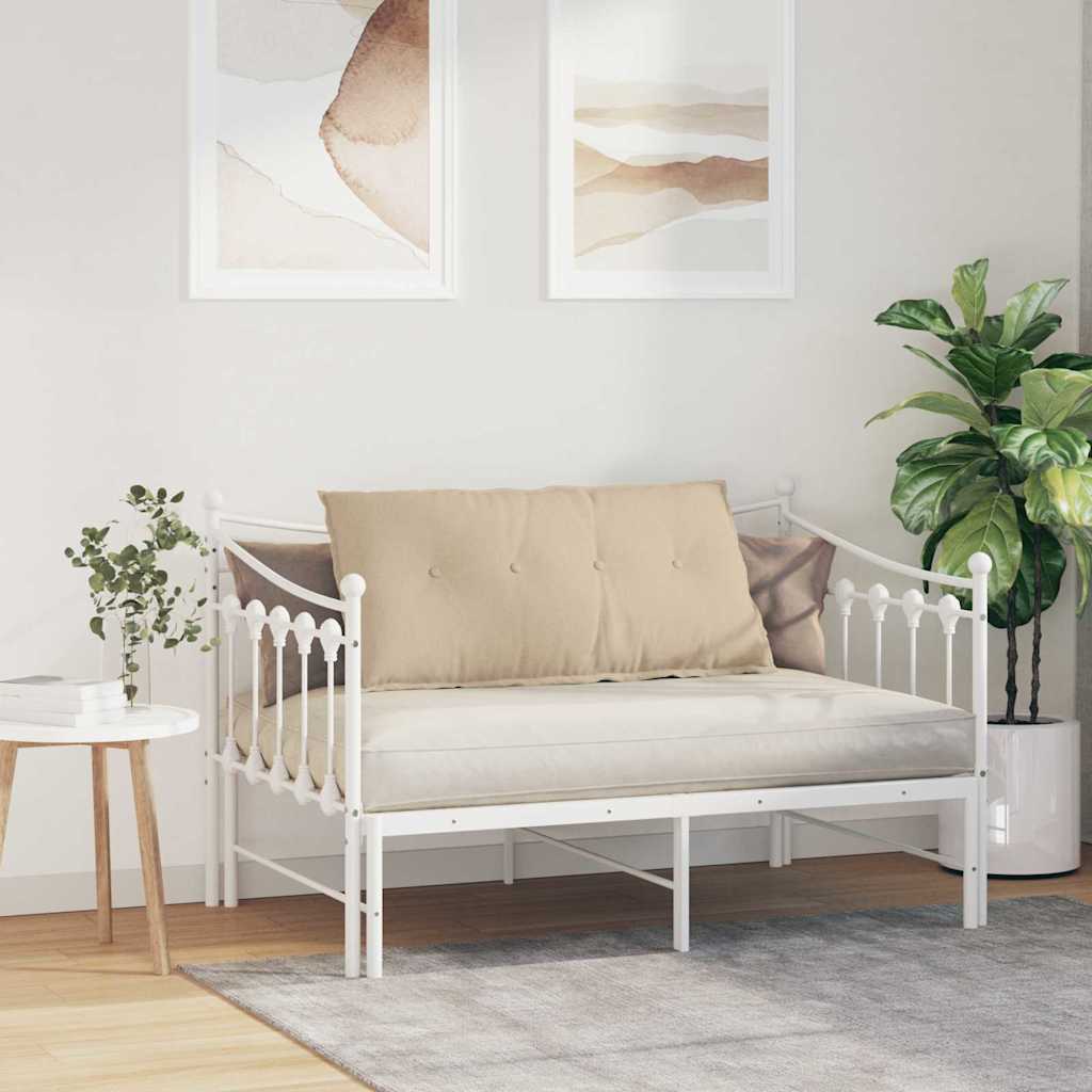 Cuscino per Schiena Crema 100 x 19 x 50 cm Tessuto