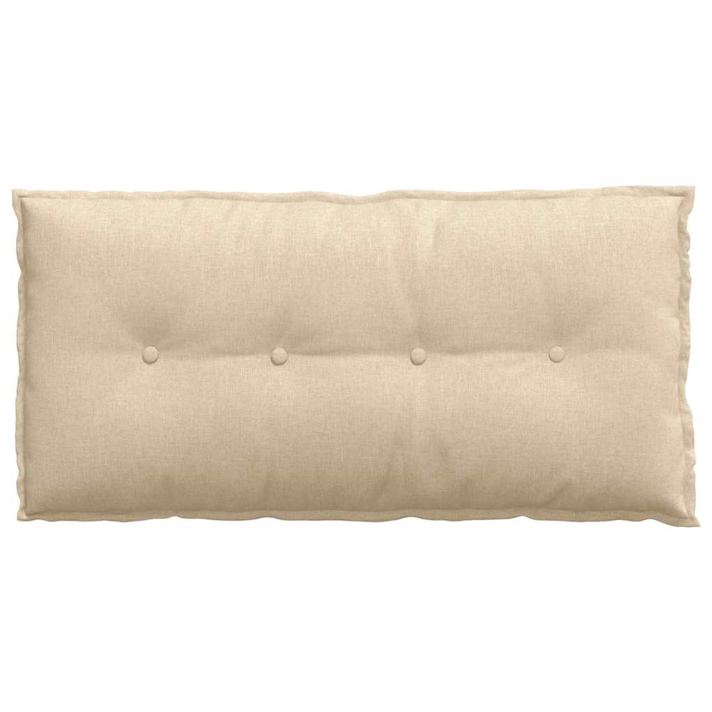 Cuscino per Schiena Crema 100 x 19 x 50 cm Tessuto