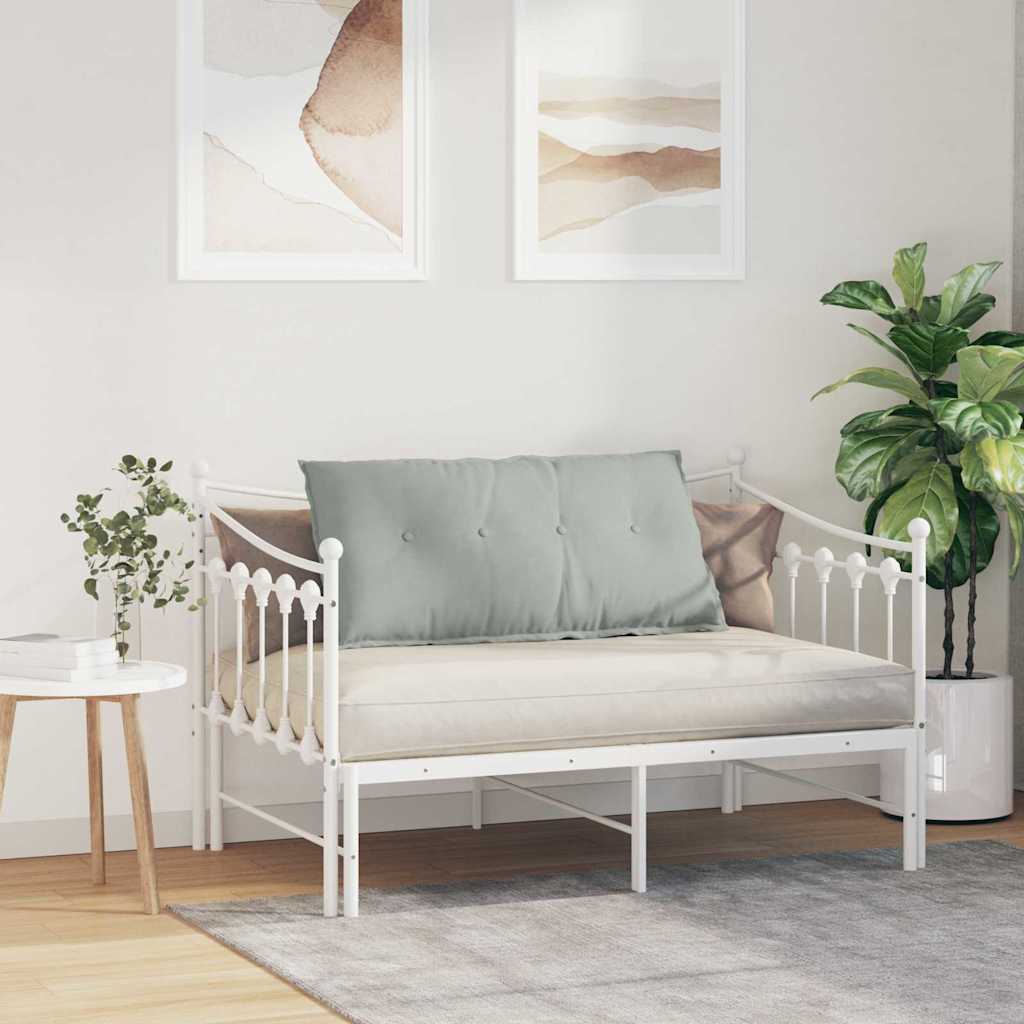 Cuscino per Schiena Grigio Chiaro 100 x 50 cm Tessuto in Cords