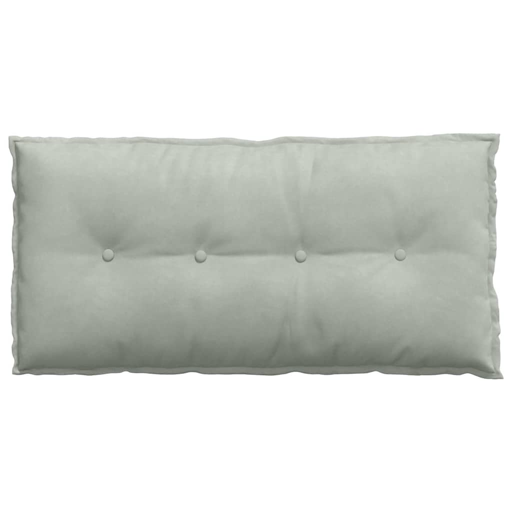 Cuscino per Schiena Grigio Chiaro 100 x 50 cm Tessuto in Cords