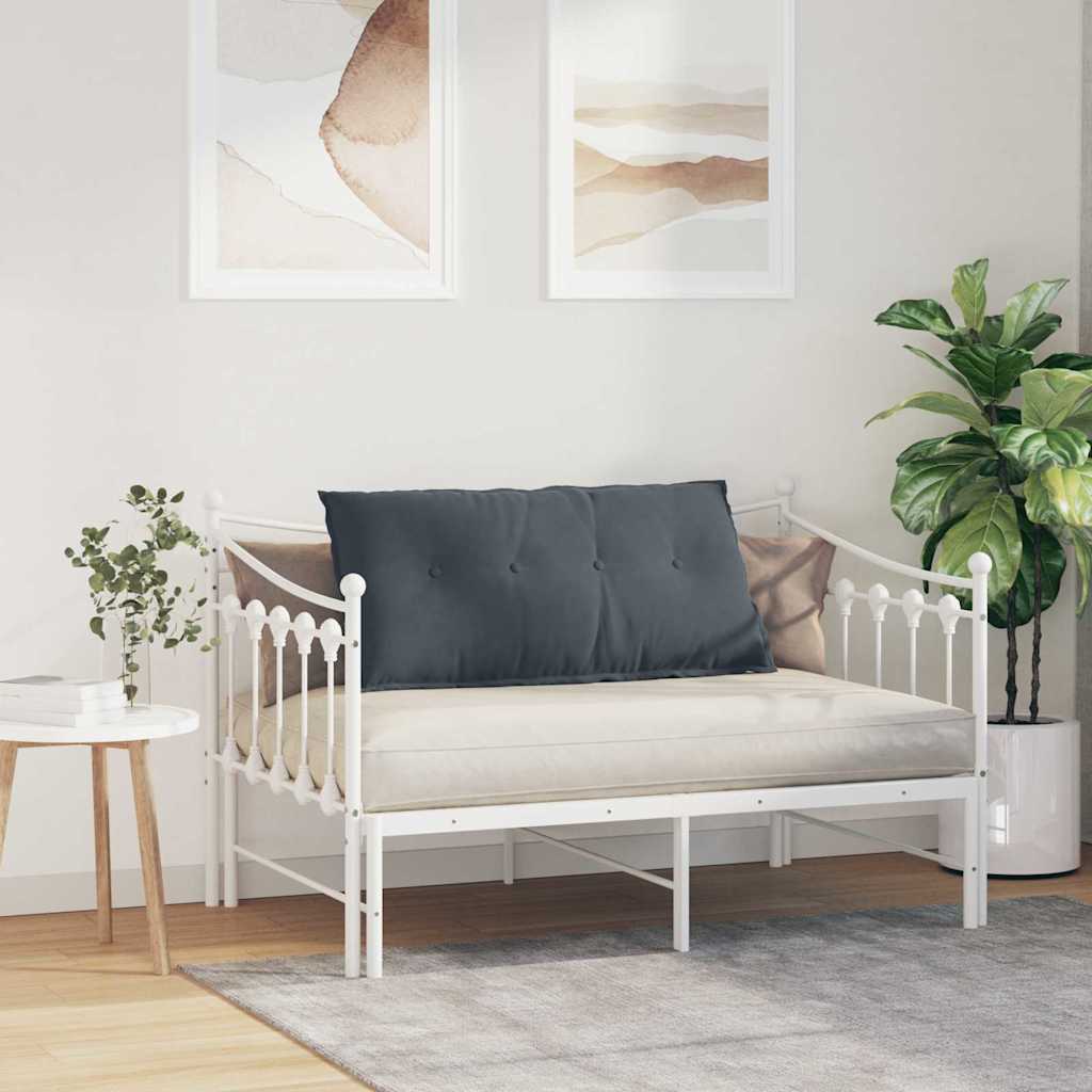 Cuscino per Schiena Grigio Scuro 100 x 50 cm Tessuto in Cords