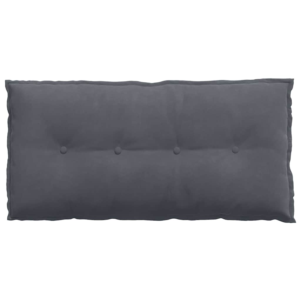 Cuscino per Schiena Grigio Scuro 100 x 50 cm Tessuto in Cords