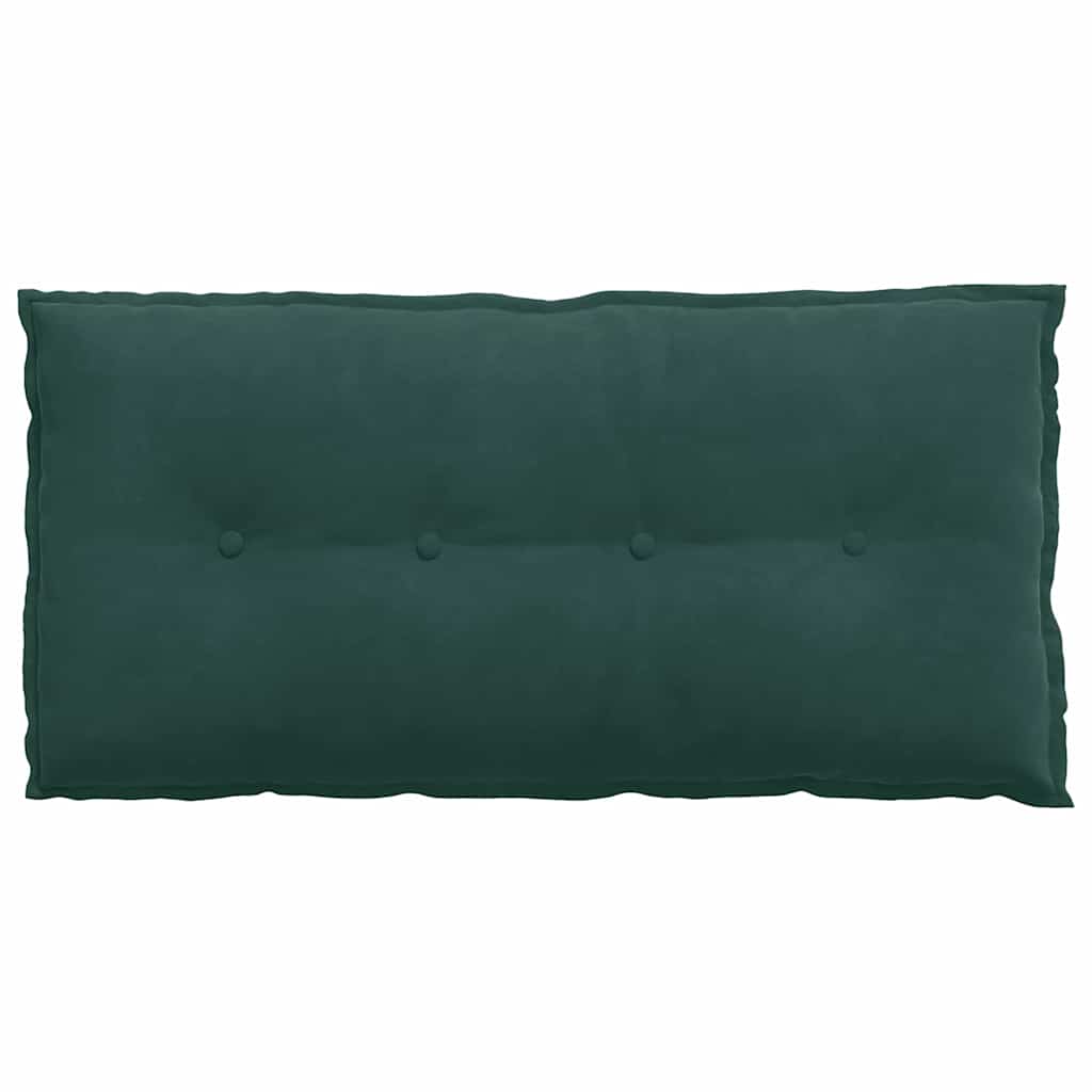 Cuscino per Schiena Verde Scuro 100 x 50 cm Tessuto in Cords