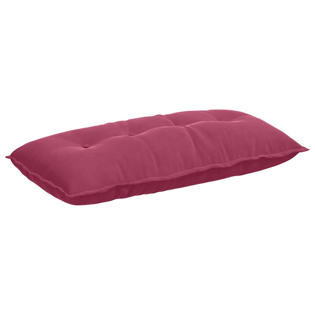 Cuscino per Schiena Rosso Vino 100 x 50 cm Tessuto in Cords