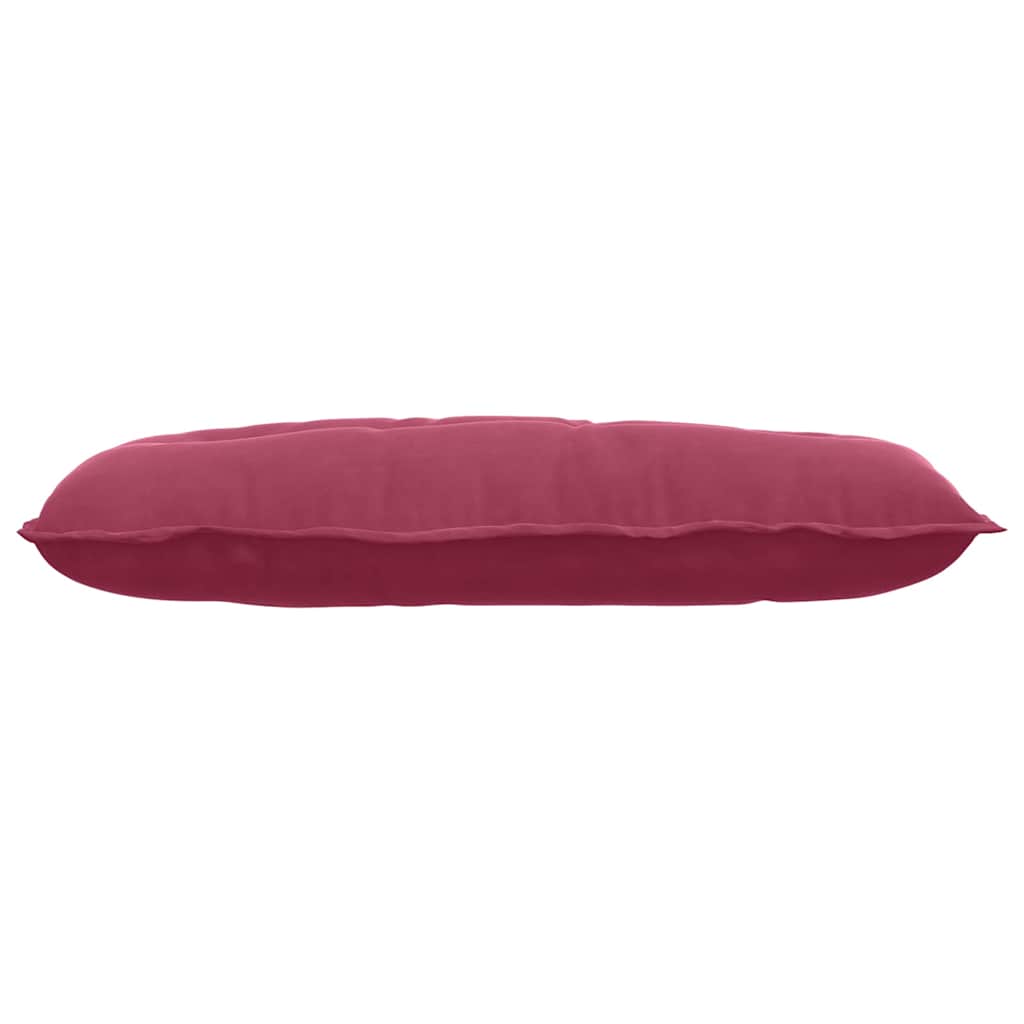 Cuscino per Schiena Rosso Vino 100 x 50 cm Tessuto in Cords