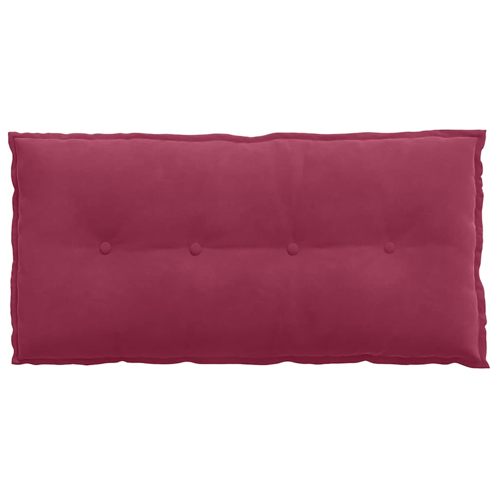 Cuscino per Schiena Rosso Vino 100 x 50 cm Tessuto in Cords