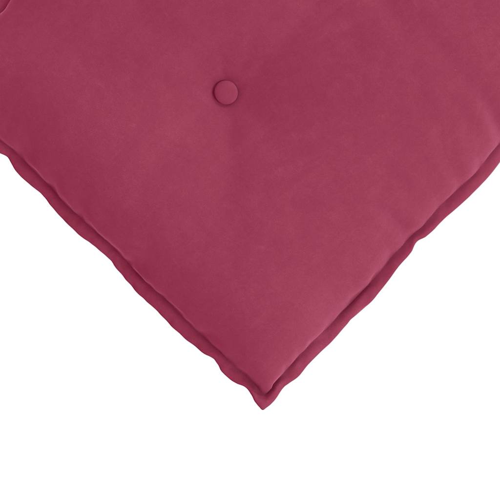 Cuscino per Schiena Rosso Vino 100 x 50 cm Tessuto in Cords