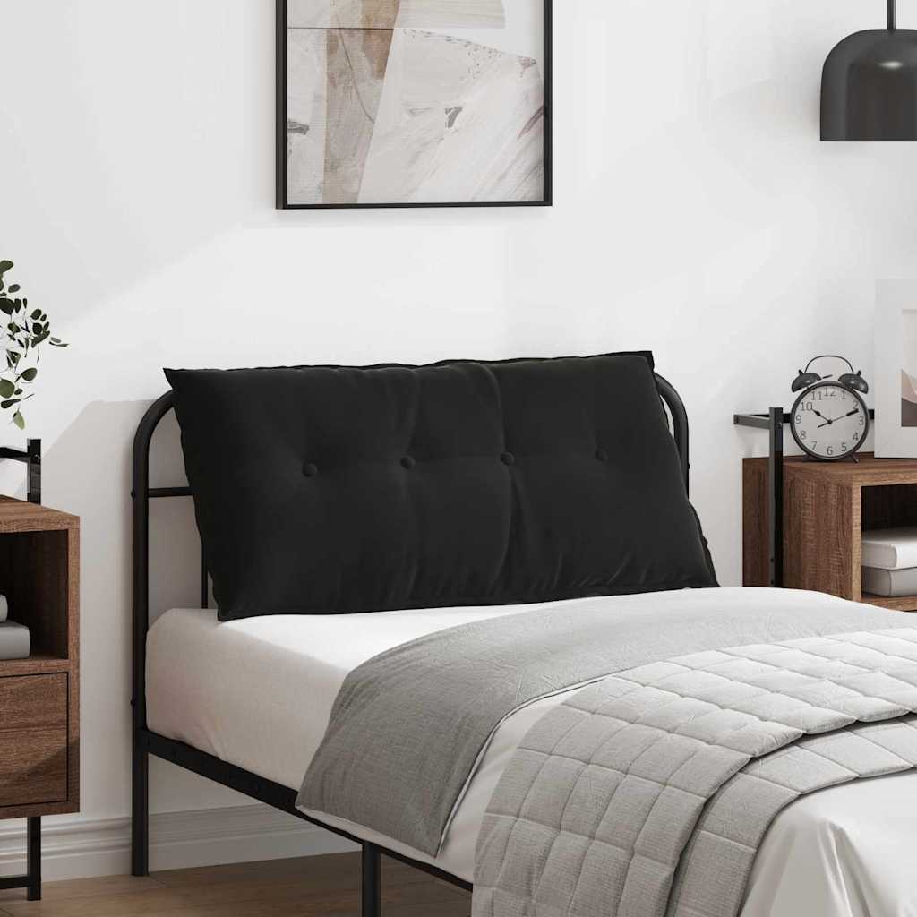Cuscino per Schiena Nero 100 x 50 cm Tessuto in Cords