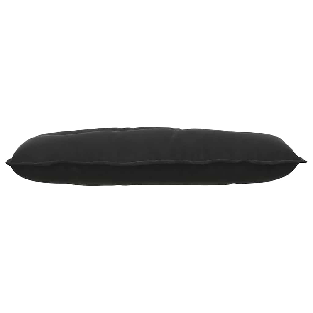 Cuscino per Schiena Nero 100 x 50 cm Tessuto in Cords