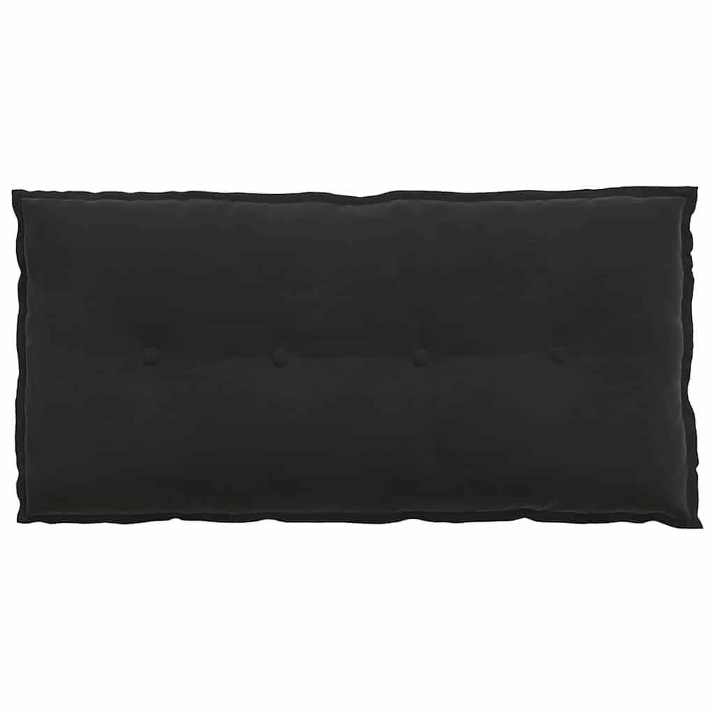 Cuscino per Schiena Nero 100 x 50 cm Tessuto in Cords
