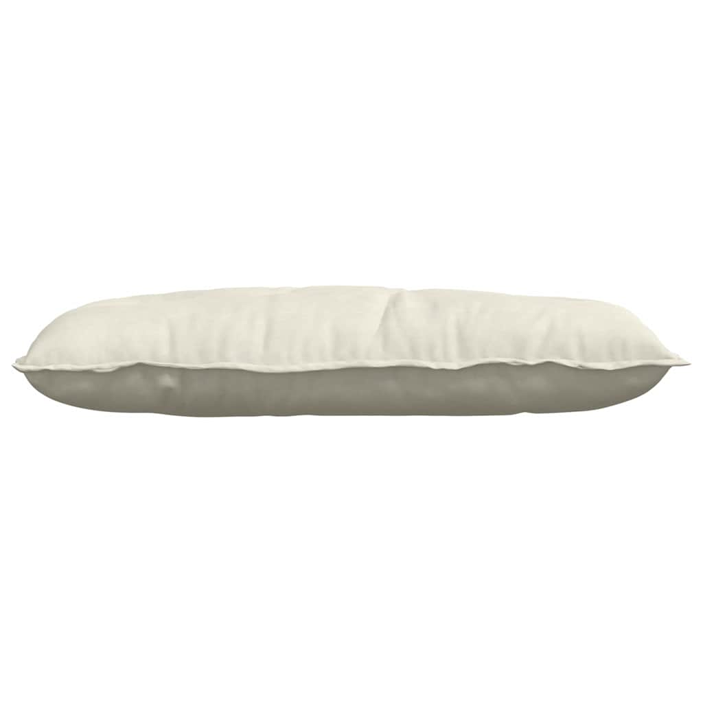 Cuscino per Schiena Crema 100 x 50 cm Tessuto in Cords