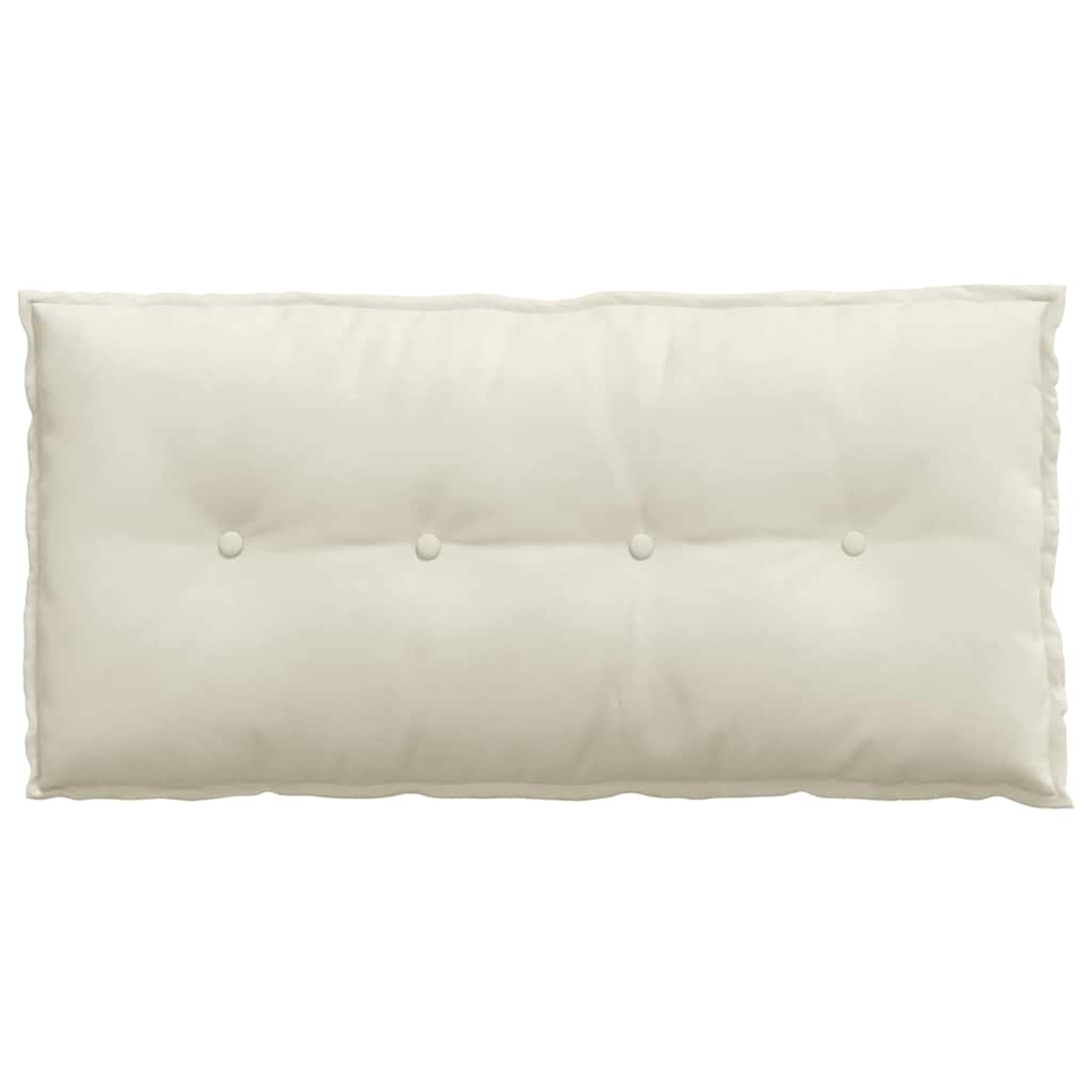 Cuscino per Schiena Crema 100 x 50 cm Tessuto in Cords