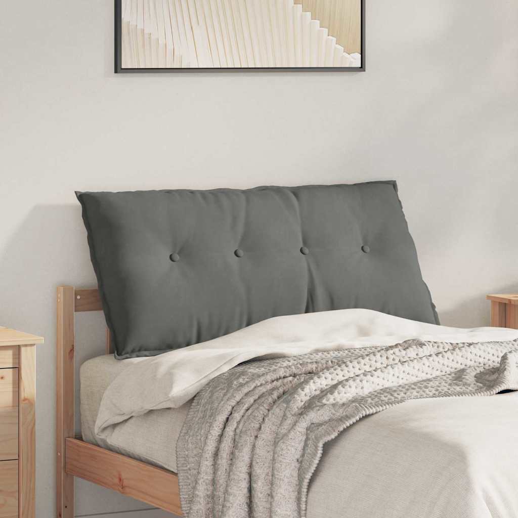 Cuscino per Schiena Grigio Scuro 100 x 50 cm