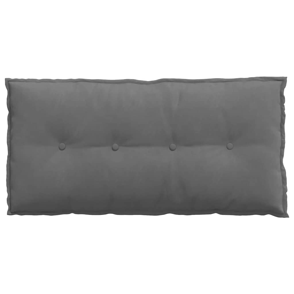 Cuscino per Schiena Grigio Scuro 100 x 50 cm
