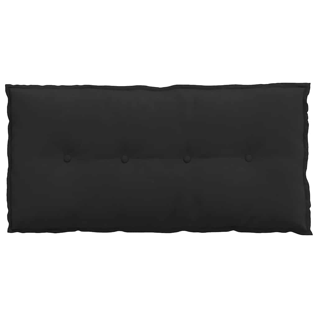 Cuscino per Schiena Nero 100 x 50 cm Tessuto in Microfibra