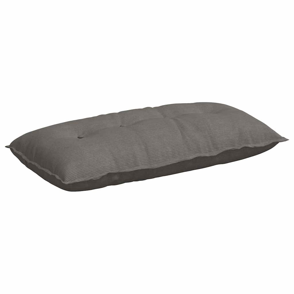 Cuscino per Schiena Grigio Chiaro 100 x 50 cm Tessuto in Cords