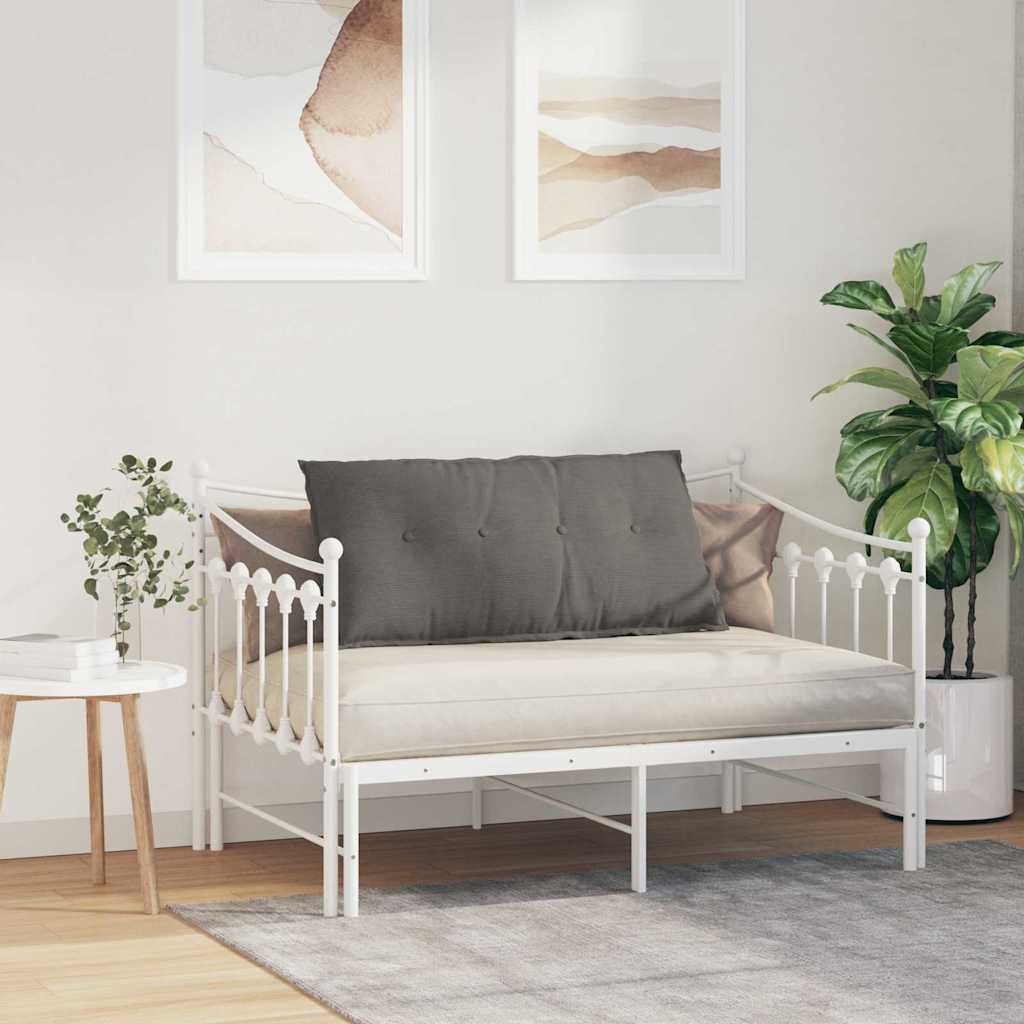 Cuscino per Schiena Grigio Chiaro 100 x 50 cm Tessuto in Cords