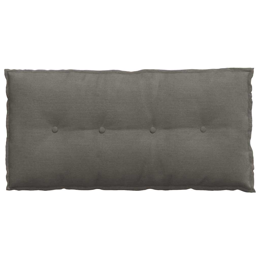 Cuscino per Schiena Grigio Chiaro 100 x 50 cm Tessuto in Cords