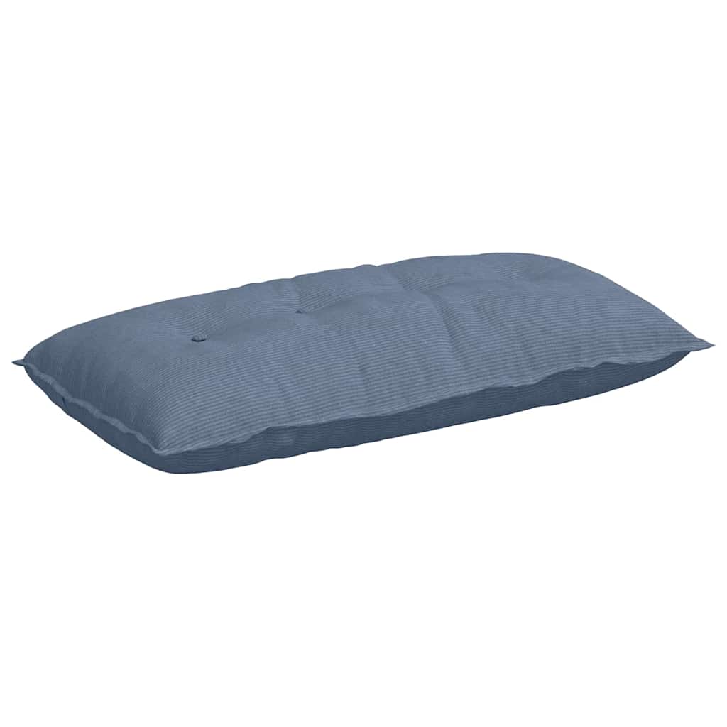 Cuscino per Schiena Blu 100 x 50 cm Tessuto in Cords