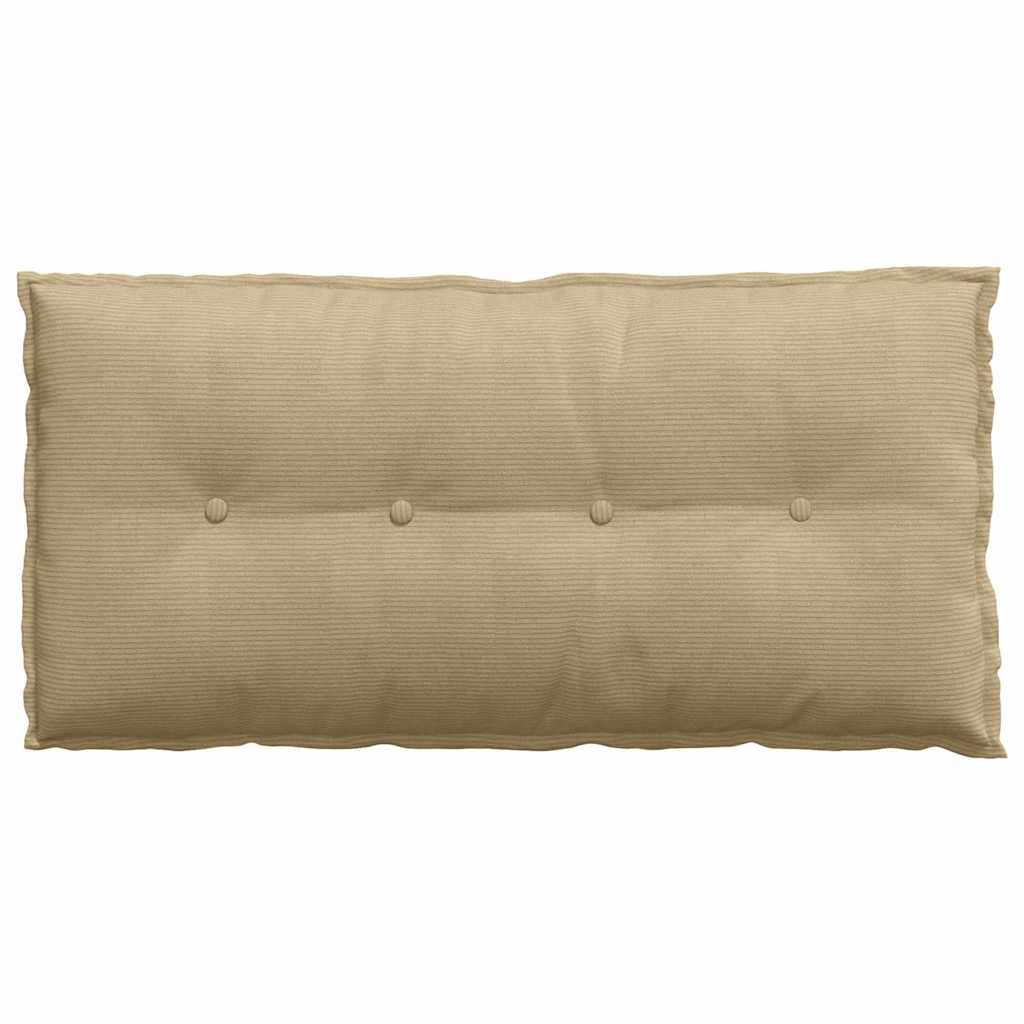 Cuscino per Schiena Grigio Verde 100 x 50 cm Tessuto in Cords