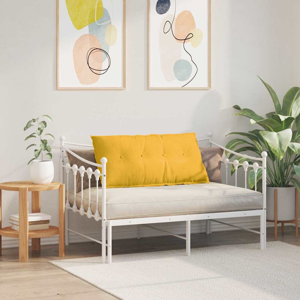 Cuscino per Schiena Giallo Chiaro 100 x 50 cm Tessuto in Cords