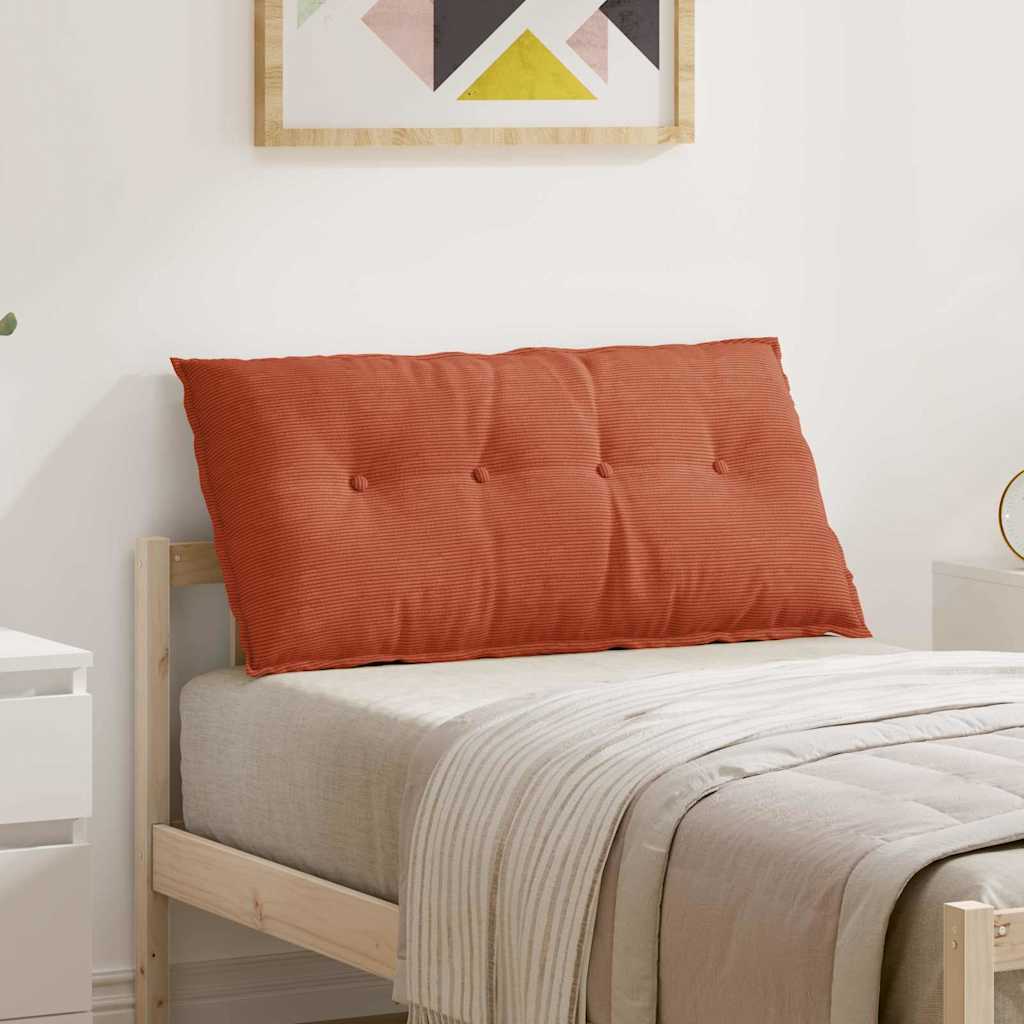 Cuscino per Schiena Rosso Arancio 100 x 50 cm Tessuto in Cords