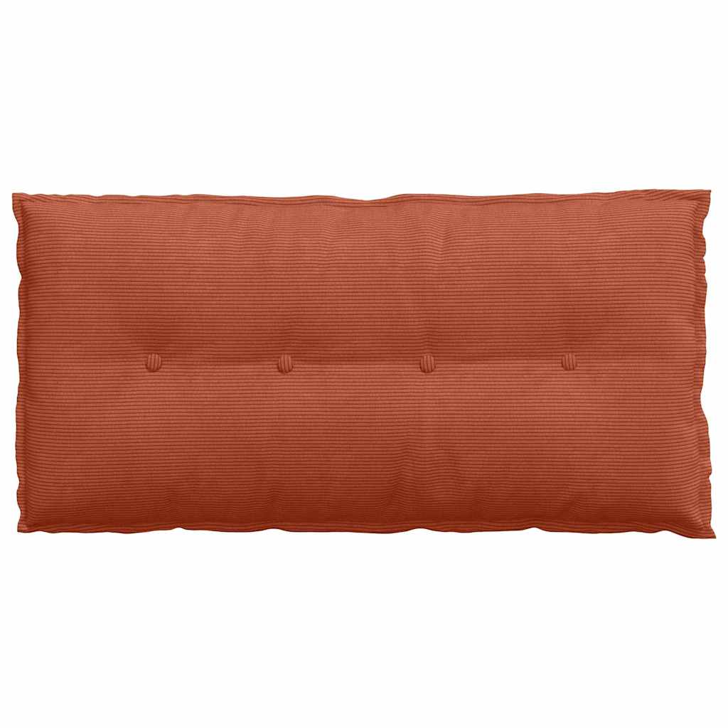 Cuscino per Schiena Rosso Arancio 100 x 50 cm Tessuto in Cords
