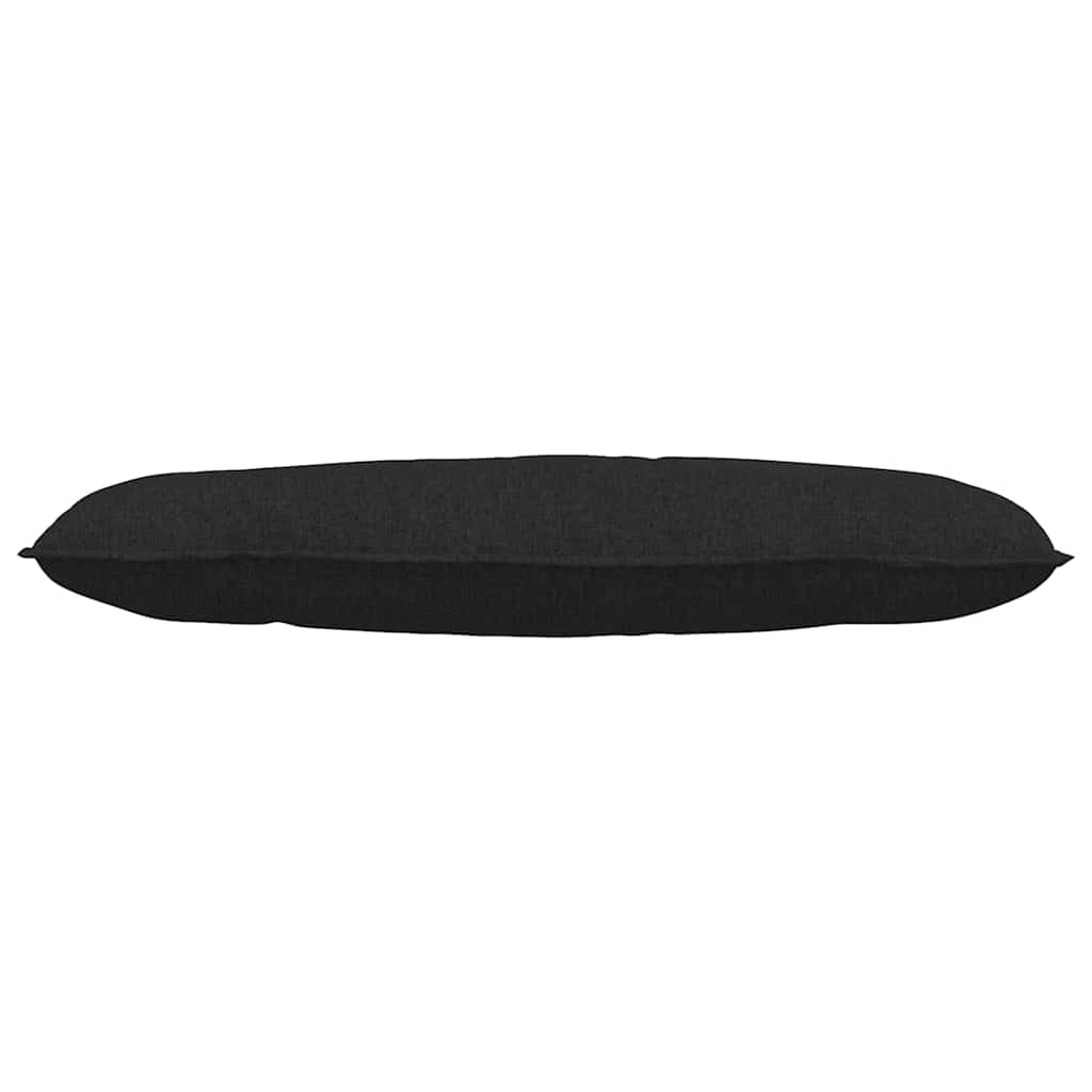 Cuscino per Schiena Nero 120 x 19 x 50 cm Tessuto