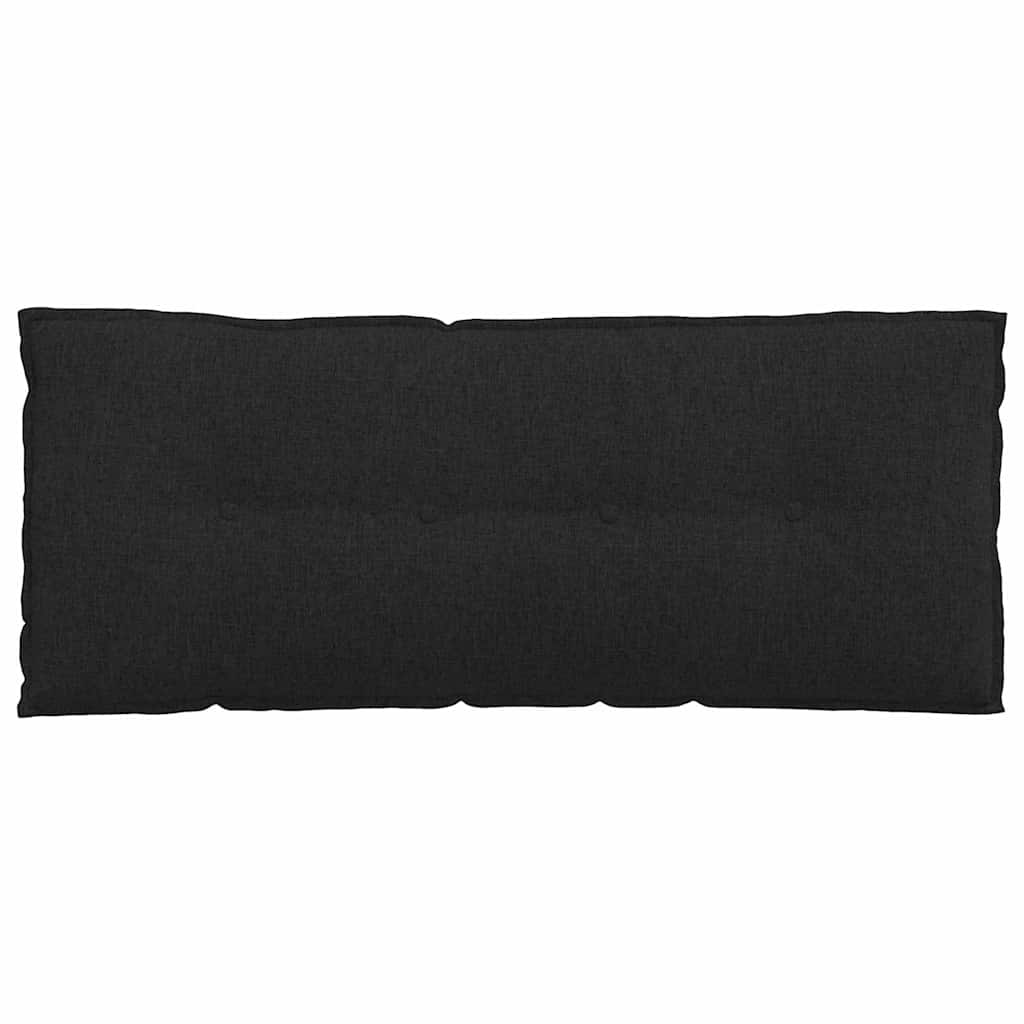 Cuscino per Schiena Nero 120 x 19 x 50 cm Tessuto