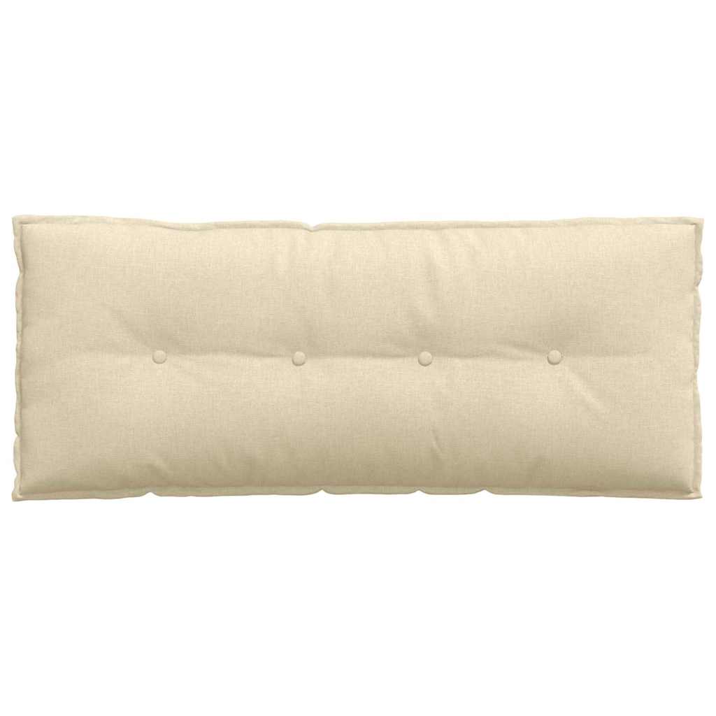 Cuscino per Schiena Crema 120 x 19 x 50 cm Tessuto