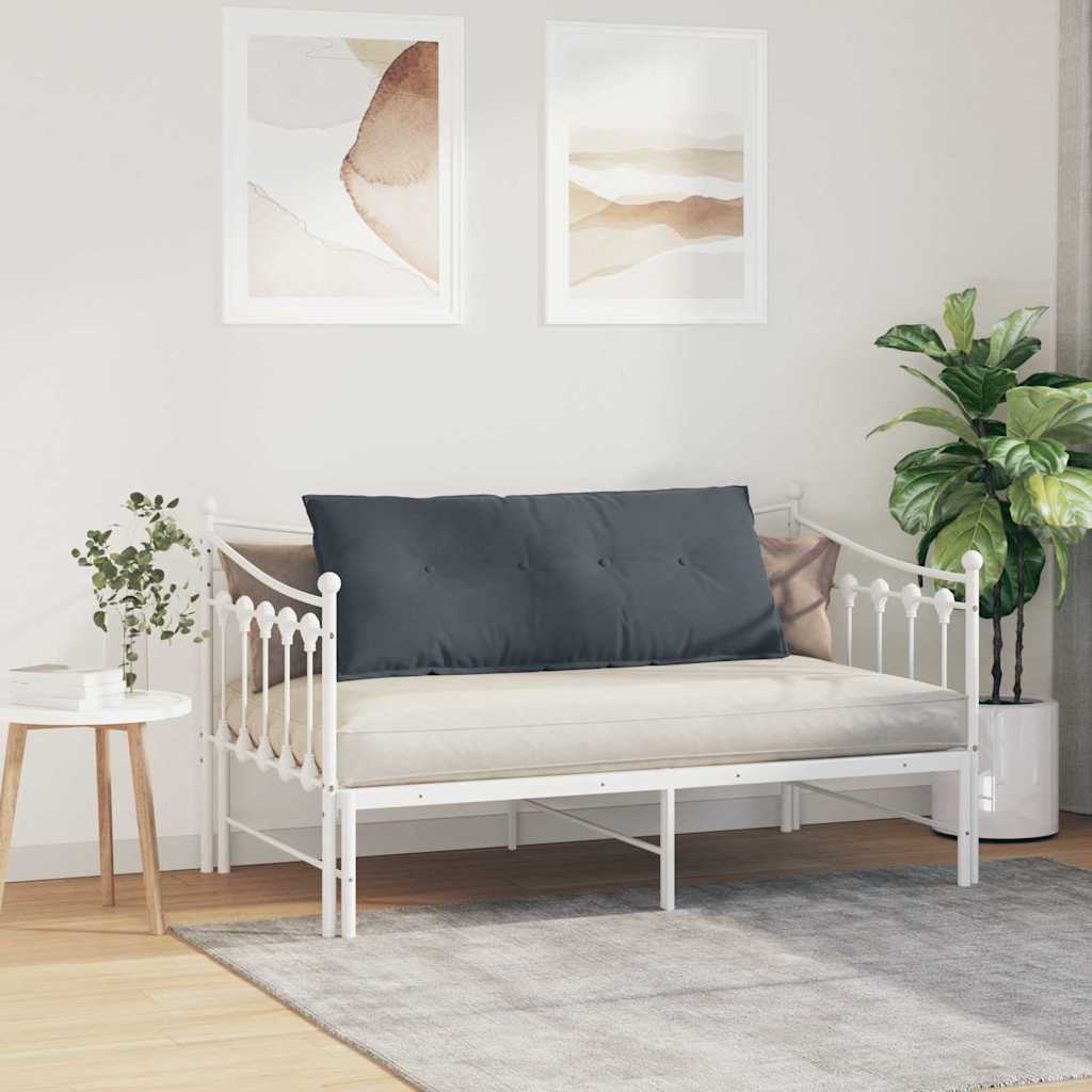 Cuscino per Schiena Grigio Scuro 120 x 50 cm Tessuto in Cords