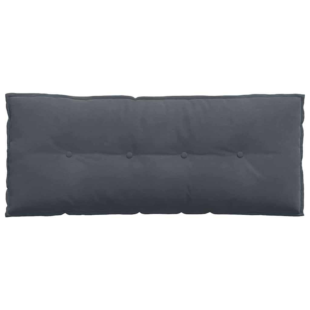 Cuscino per Schiena Grigio Scuro 120 x 50 cm Tessuto in Cords