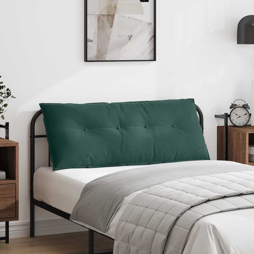 Cuscino per Schiena Verde Scuro 120 x 50 cm Tessuto in Cords
