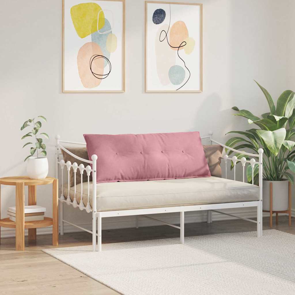 Cuscino per Schiena Rosa 120 x 50 cm Tessuto in Cords