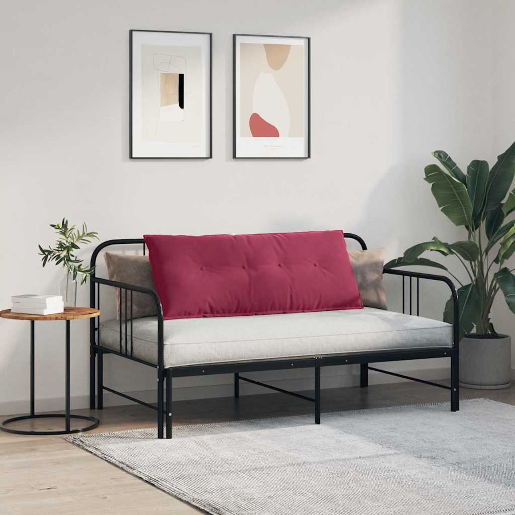Cuscino per Schiena Rosso Vino 120 x 50 cm Tessuto in Cords