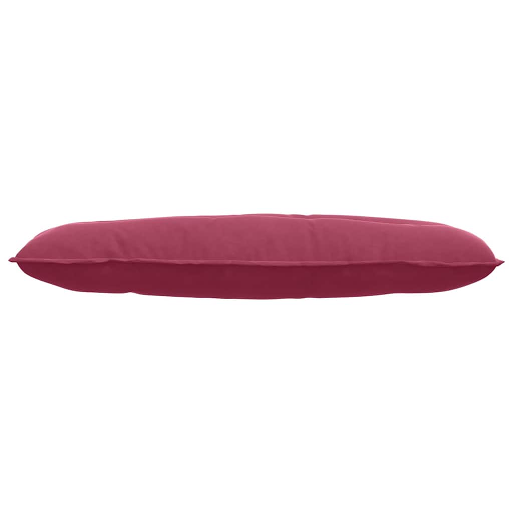 Cuscino per Schiena Rosso Vino 120 x 50 cm Tessuto in Cords