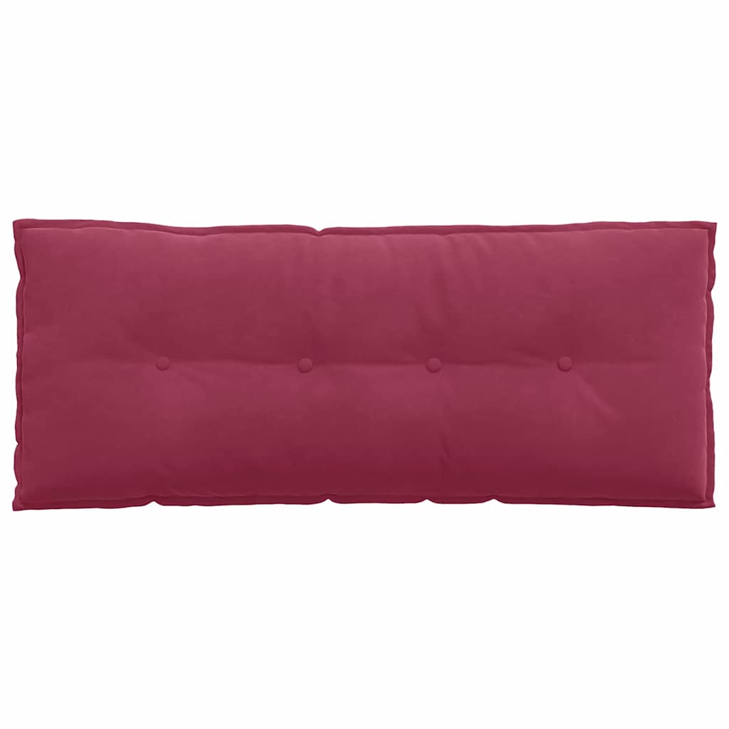 Cuscino per Schiena Rosso Vino 120 x 50 cm Tessuto in Cords