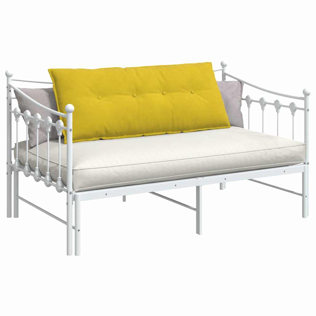 Cuscino per Schiena Giallo 120 x 50 cm Tessuto in Cords