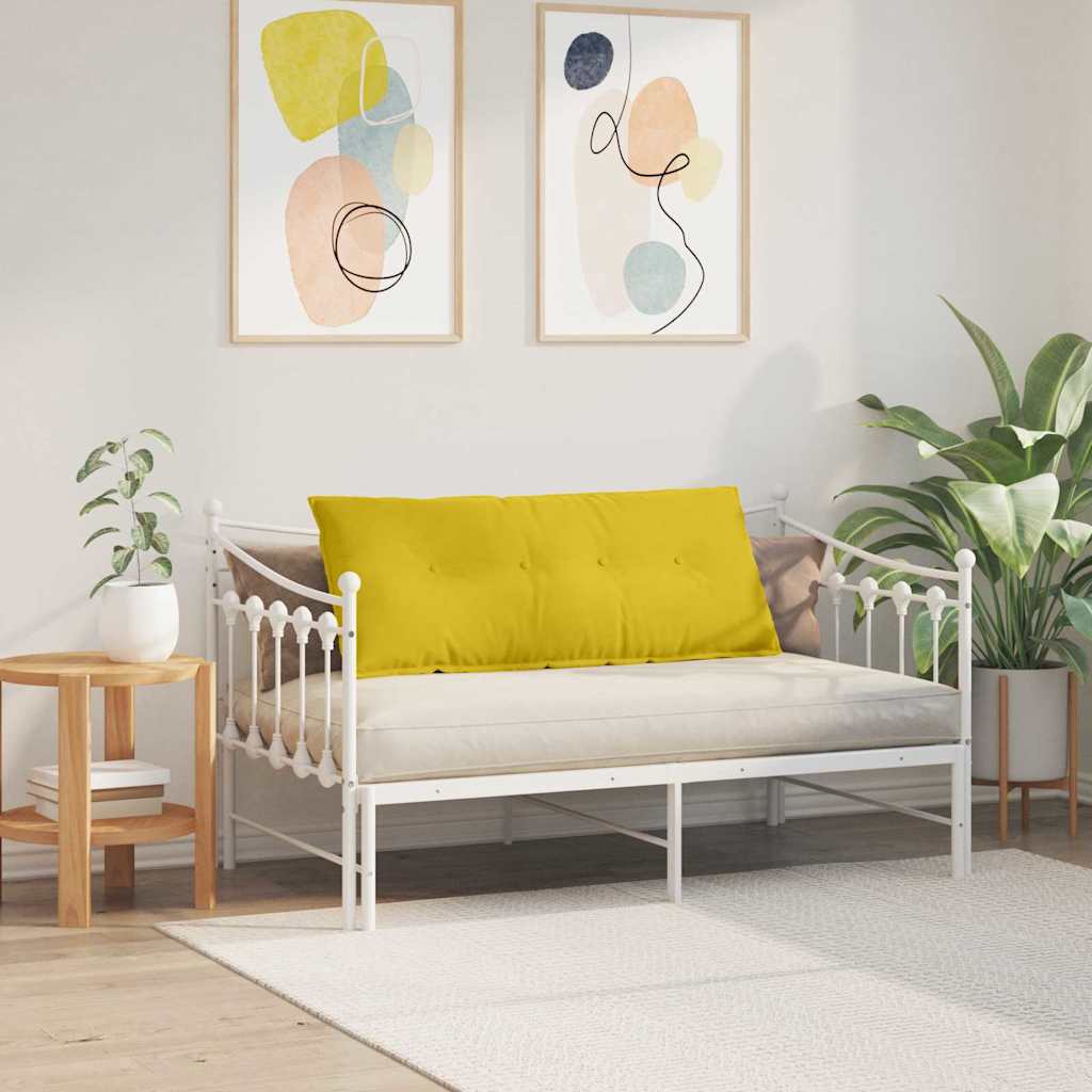 Cuscino per Schiena Giallo 120 x 50 cm Tessuto in Cords