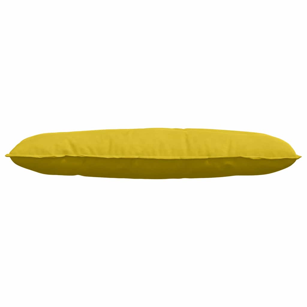 Cuscino per Schiena Giallo 120 x 50 cm Tessuto in Cords