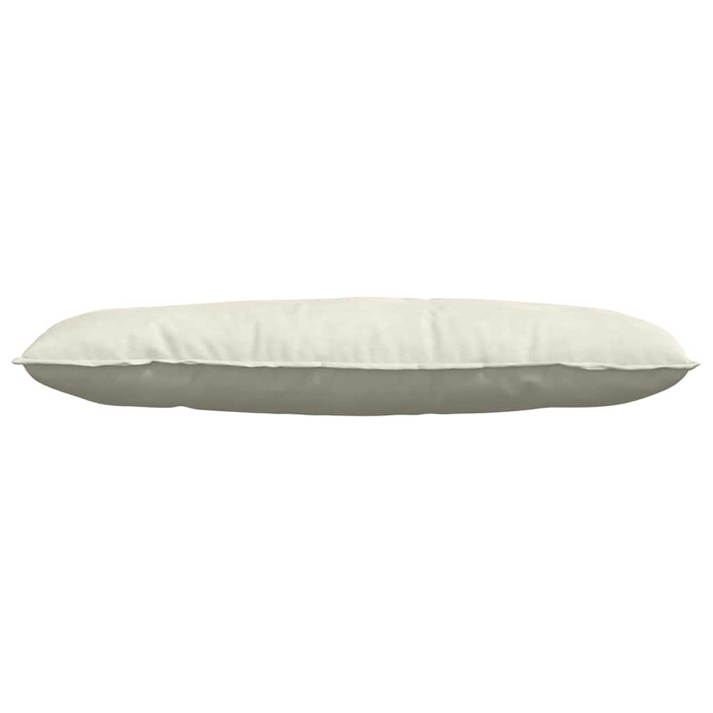 Cuscino per Schiena Crema 120 x 50 cm Tessuto in Cords