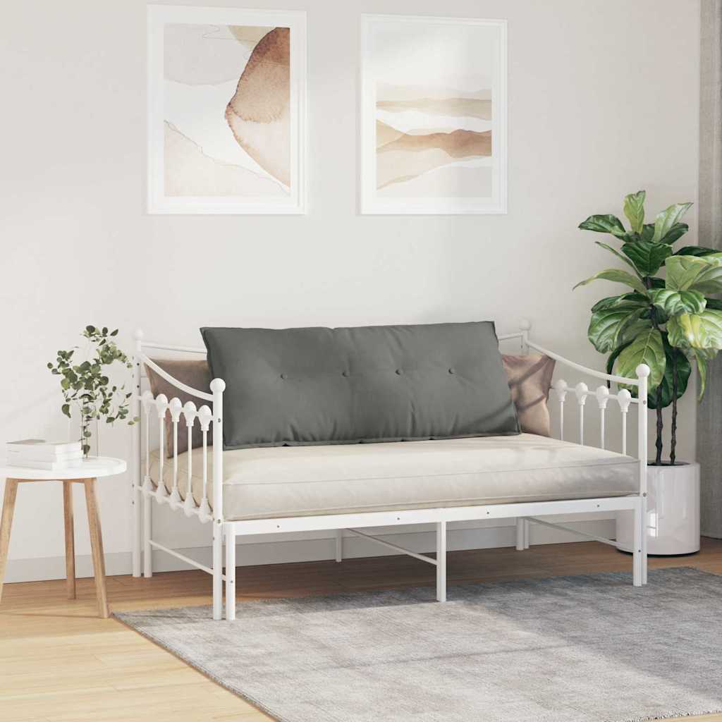 Cuscino per Schiena Grigio Scuro 120 x 50 cm